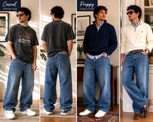 VTG Bagatelle Homme New York Wide Leg Blue Jeans Men 38X30 Relaxed Y2K Denim